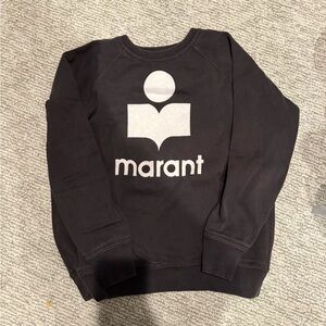 Isabel Marant Black Sweatshirt with White Logo